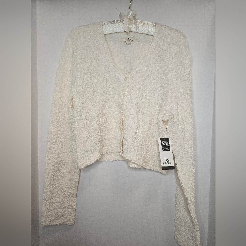 NWT Rip Curl Cream Sunset Luau Textured Top